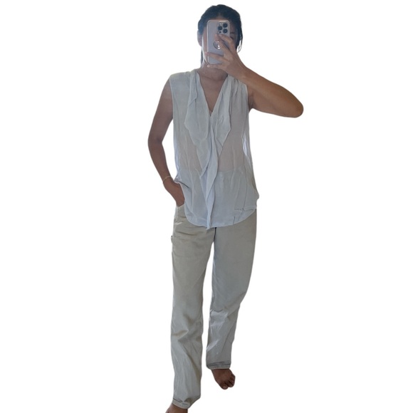 Babaton Ainsley Sleeveless Silk Blouse Medium - Picture 2 of 8